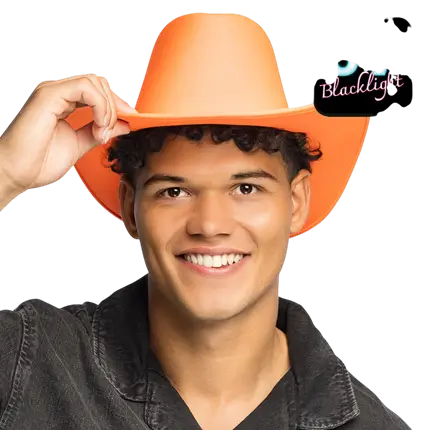 Cowboyhut mit Fransen für Kostüm Blaze - Neonorange