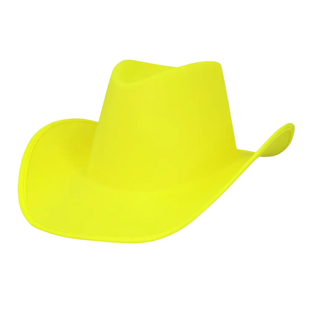 Cowboyhut mit Fransen für Kostüm "Blaze" - Neongelb