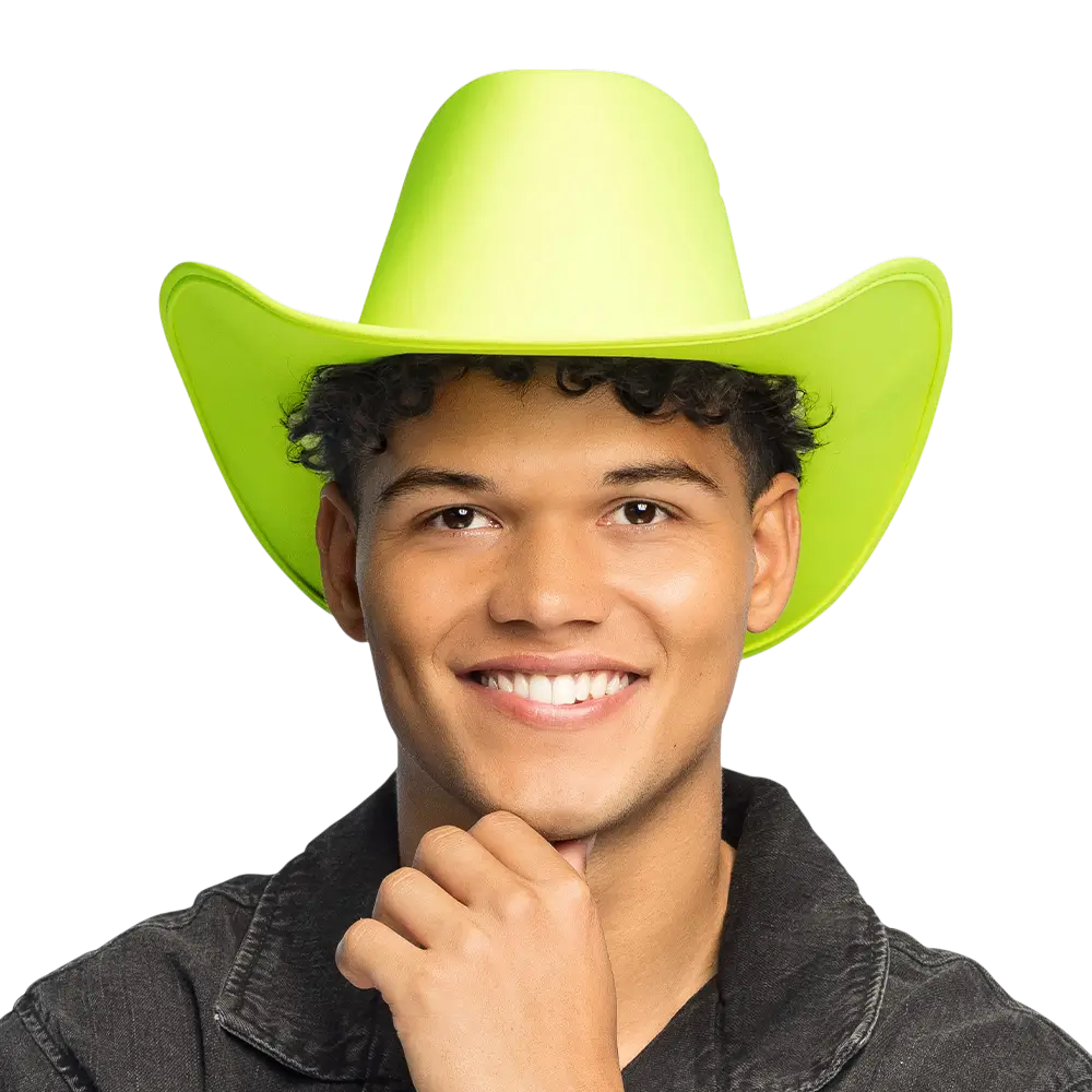 Cowboyhut mit Fransen für Kostüm "Blaze" - Neongelb