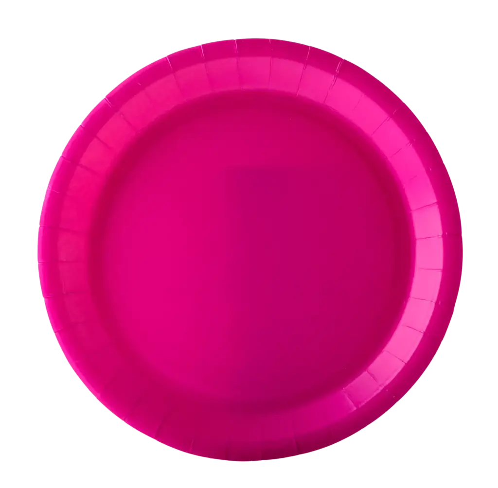 Runde Pappteller 18 cm Fuchsia – Partygeschirr