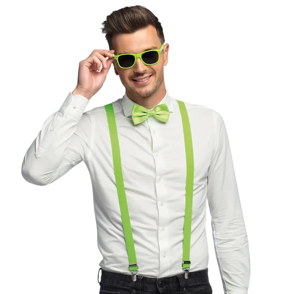 Neonfarbenes Party- und Kostümzubehör-Set - Neongrün