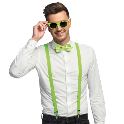 Neonfarbenes Party- und Kostümzubehör-Set - Neongrün