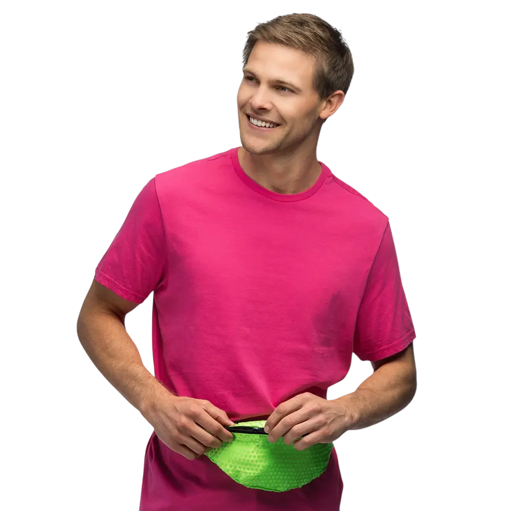 Gürteltasche mit Pailletten für Party und Kostüm - Neongrün