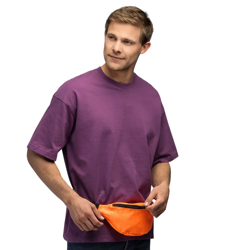 Gürteltasche mit Pailletten für Party und Kostüm - Neonorange