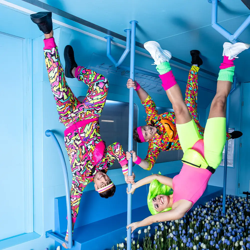 Gürteltasche mit Pailletten für Party und Kostüm - Neonorange