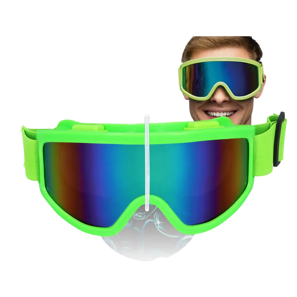 Skibrille für Party und Kostüm - Neongrün