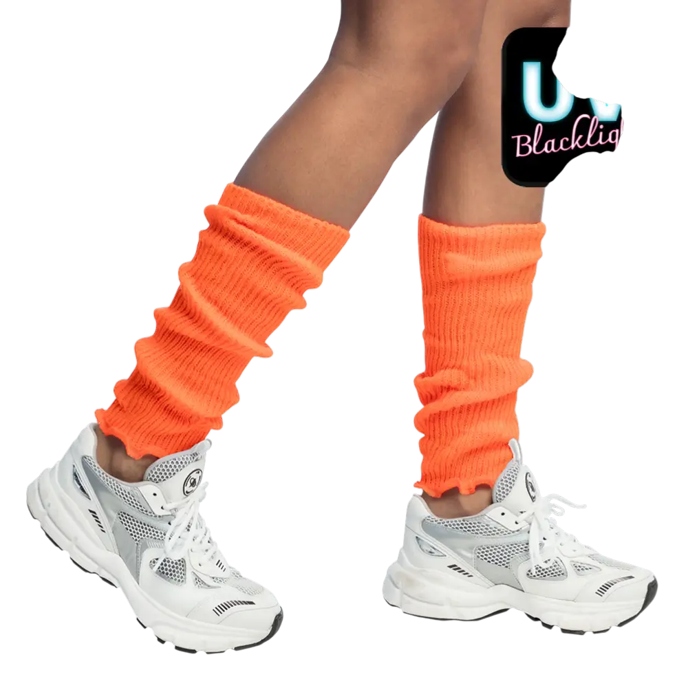 UV Orange Fluo Leggings - Disco Accessoire 80er Jahre