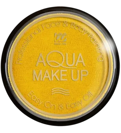 Wasserbasierte Gesichtsschminke Gelb - Aqua Makeup 10 ml - Geburtstag Karneval Halloween Supporter
