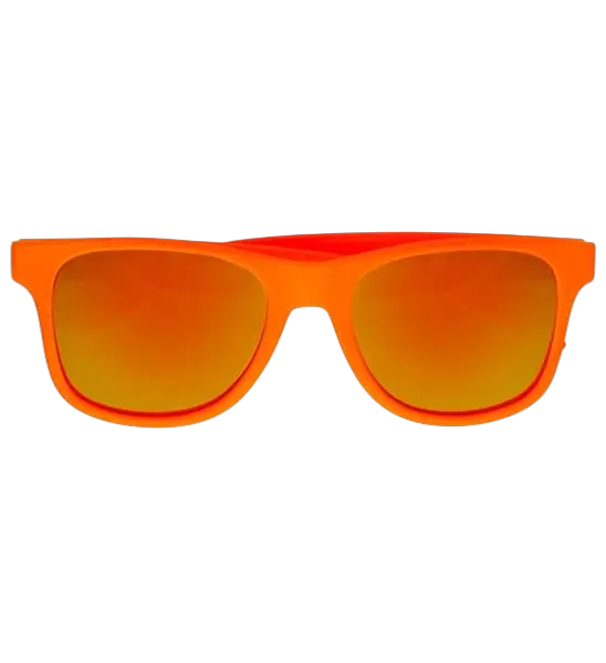 Neonbrille Neonorange 80er Jahre - Verspiegelte Gläser mit Revo Effekt