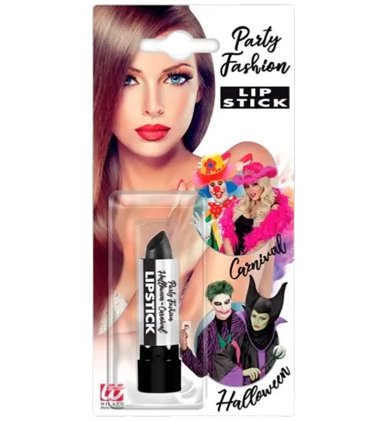 Schwarzer Lippenstift - Halloween Karneval Gesichtsmake-up - 6 ml