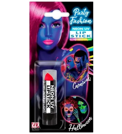 Lippenstift Neonpink UV - Halloween Karneval Gesichtsmakeup - 6 ml