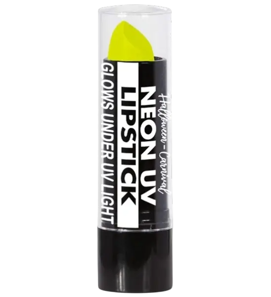 Lippenstift Neongelb UV - Halloween Karneval Gesichtsmakeup - 6 ml