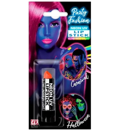 Lippenstift Fluoreszierend Orange UV - Halloween Karneval Gesichtsmakeup - 6 ml