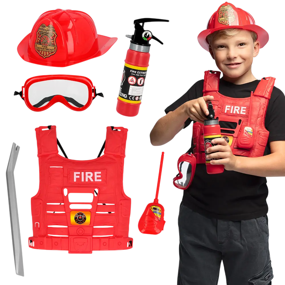 Feuerwehrmann Kostüm Kit Kind - Kostümzubehör