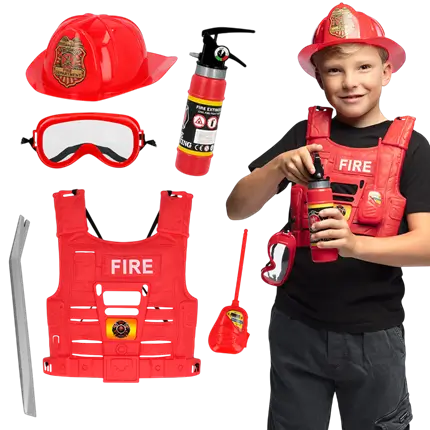 Feuerwehrmann Kostüm Kit Kind - Kostümzubehör