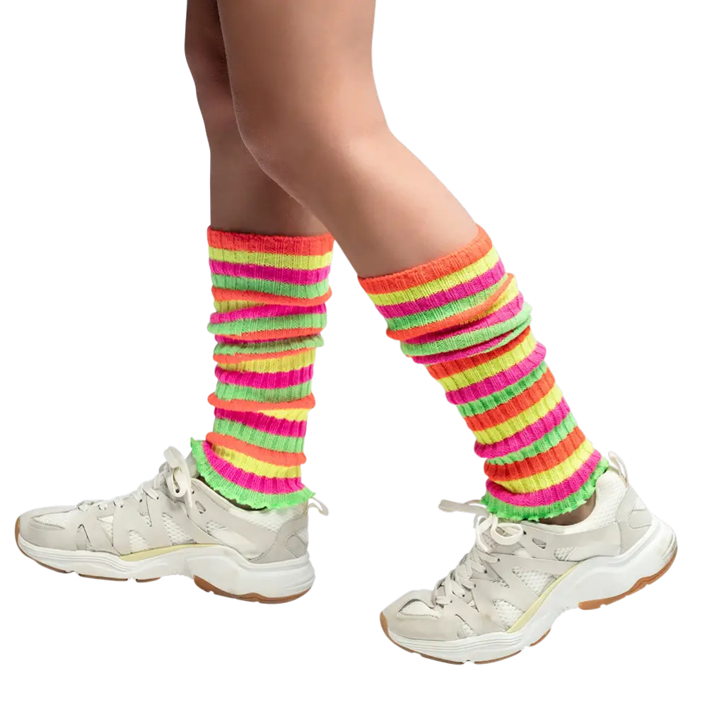 Regenbogen Leggings - 80er Jahre Kostüm Zubehör