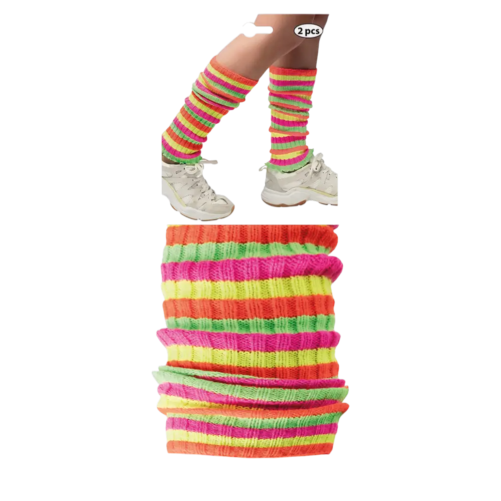 Regenbogen Leggings - 80er Jahre Kostüm Zubehör