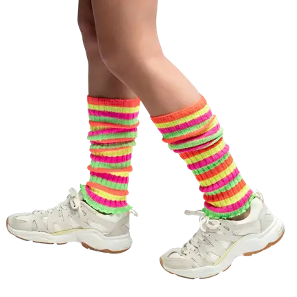 Regenbogen Leggings - 80er Jahre Kostüm Zubehör