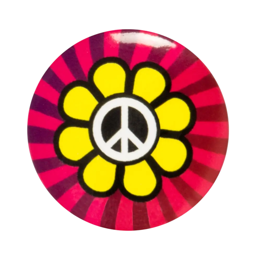 4er-Set Hippie-Namensschilder - Flower Power Zubehör