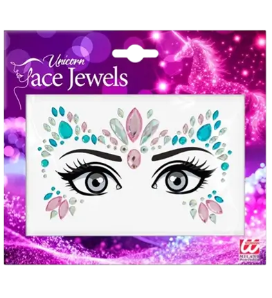 Einhorn Gesichtsschmuck - Strass Kindergesicht