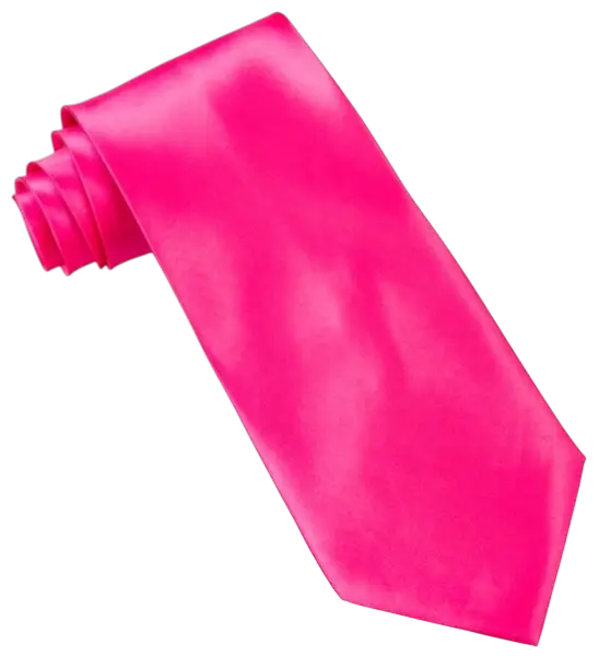 Satin-Krawatte in Neonpink - Party-Accessoire der 80er Jahre