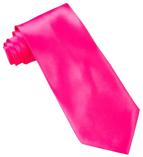 Satin-Krawatte in Neonpink - Party-Accessoire der 80er Jahre