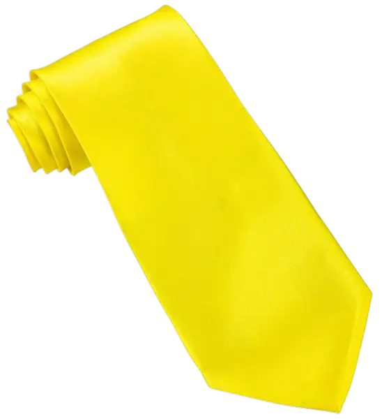 Satin Krawatte Fluo Gelb - 80er Jahre Party-Accessoire