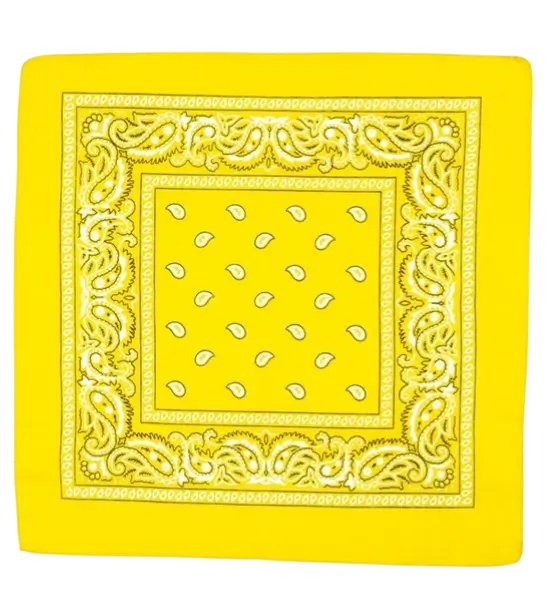 Bandana Gelb Cowboy 55x55 cm - Western Kopftuch
