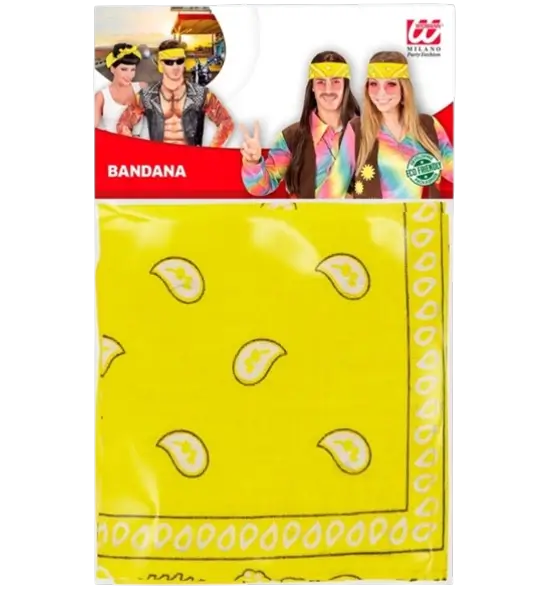 Bandana Gelb Cowboy 55x55 cm - Western Kopftuch