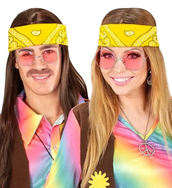 Bandana Gelb Cowboy 55x55 cm - Western Kopftuch