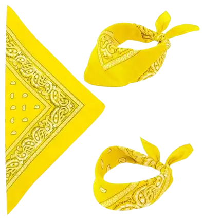 Bandana Gelb Cowboy 55x55 cm - Western Kopftuch