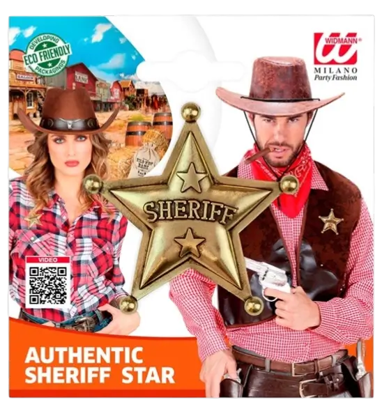 Authentischer Sheriffstern - Abzeichen Cowboy Wilder Westen