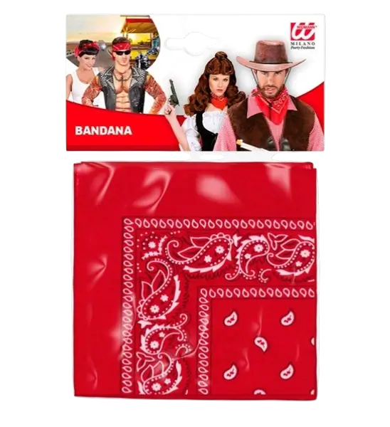 Bandana Rot Cowboy 55x55 cm - Western Kopftuch