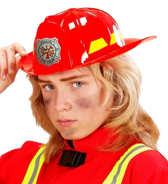 Kinder-Feuerwehrhelm aus Kunststoff - Kostümzubehör