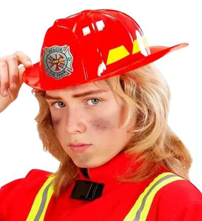 Kinder-Feuerwehrhelm aus Kunststoff - Kostümzubehör