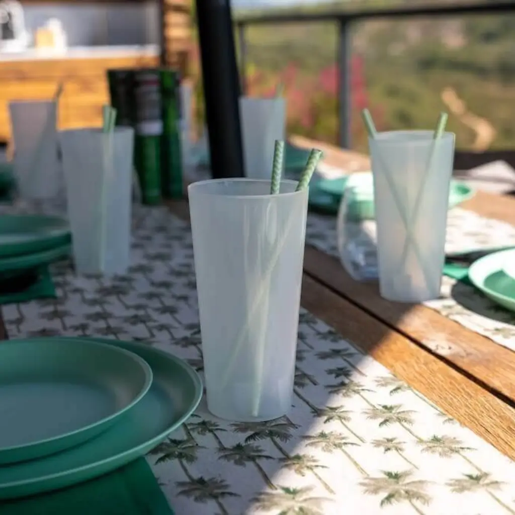 100 Stück Ecocup-Becher 25cl (33cl randvoll), wiederverwendbar - Typ Halb, Saft, Soft