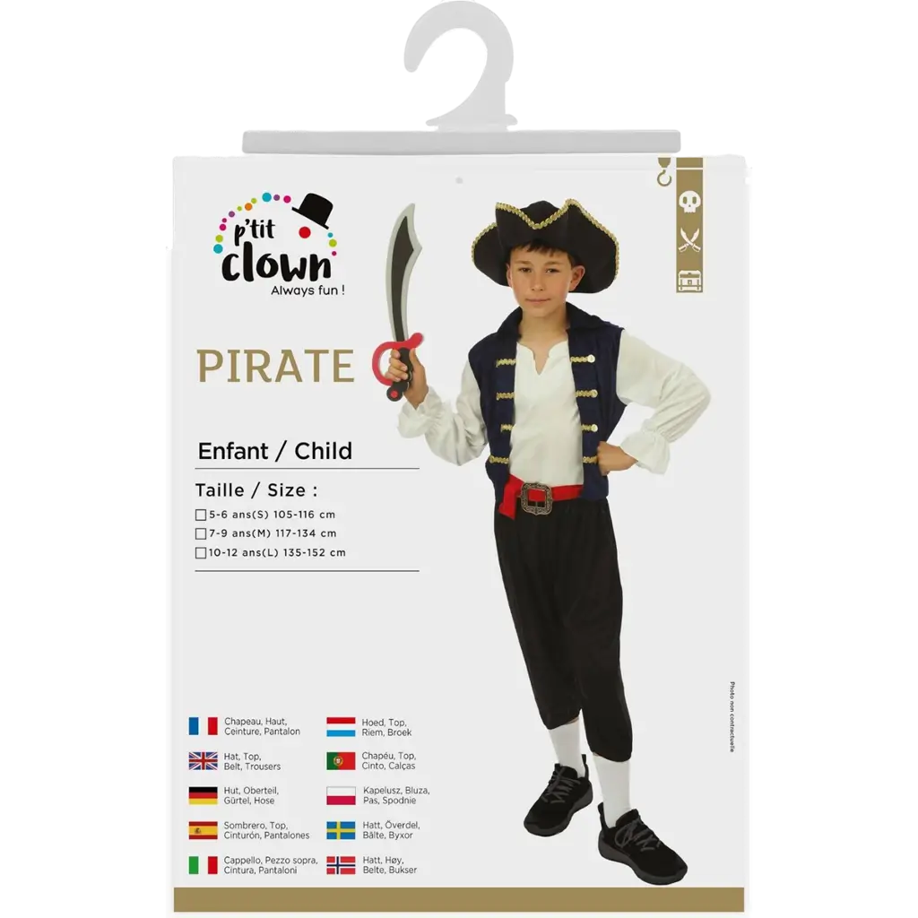 Piratenkostüm Jungen 5-6 Jahre - Piratenkostüm Kind