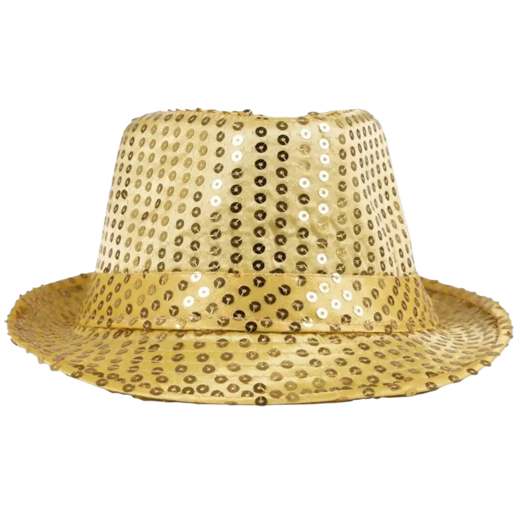 Borsalino-Hut mit Pailletten Gold Erwachsene - Party- und Abend-Accessoires