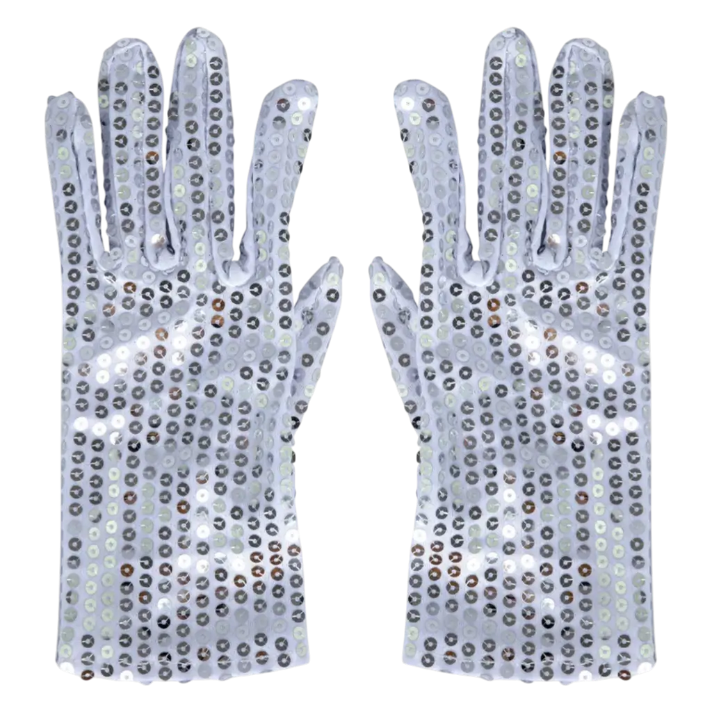 Silberne Sequin-Handschuhe Erwachsene - Disco-Party-Accessoires