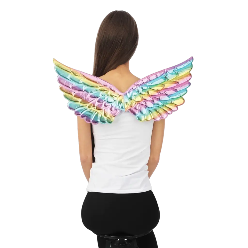 Engelsflügel Mehrfarbig 62 cm - Zubehör Verkleidung Engel