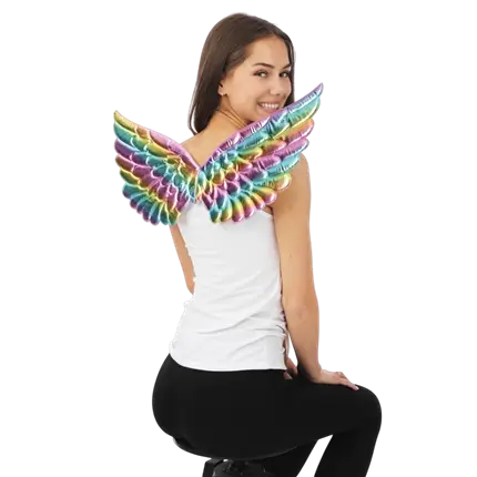 Engelsflügel Mehrfarbig 62 cm - Zubehör Verkleidung Engel