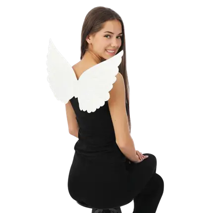 Engelsflügel Weiß 62 cm - Zubehör Verkleidung Engel