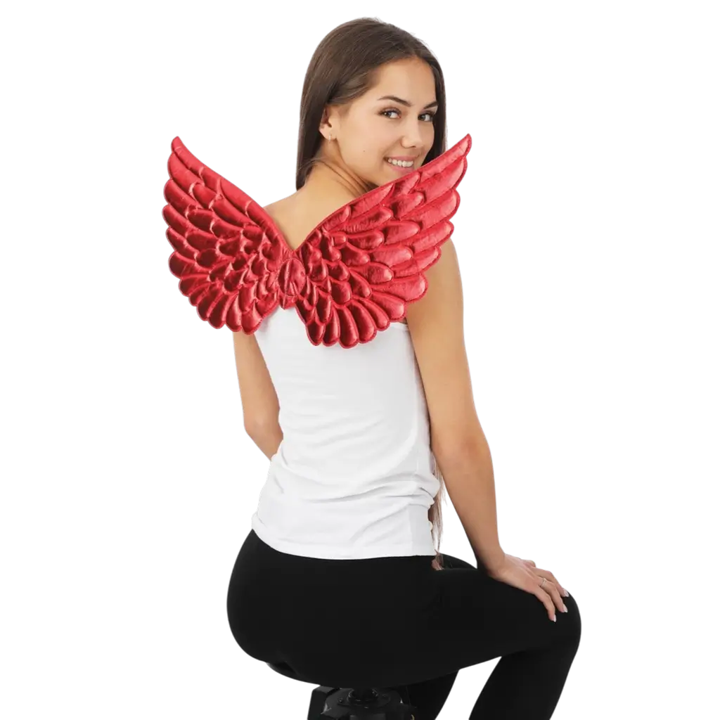 Engelsflügel Rot 62 cm - Zubehör Verkleidung Engel oder Teufel