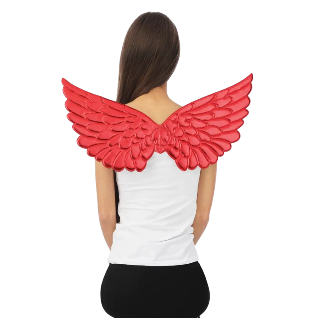 Engelsflügel Rot 62 cm - Zubehör Verkleidung Engel oder Teufel