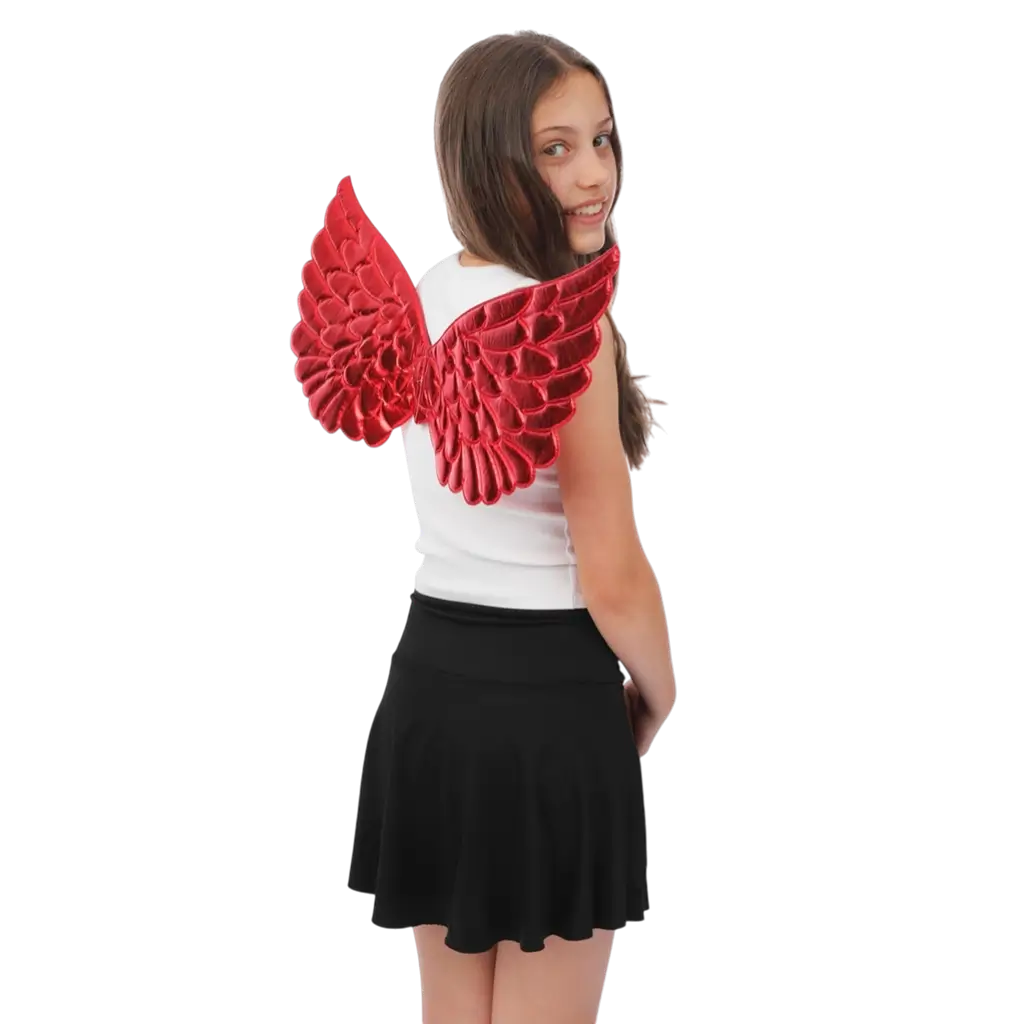Engelsflügel Rot 62 cm - Zubehör Verkleidung Engel oder Teufel