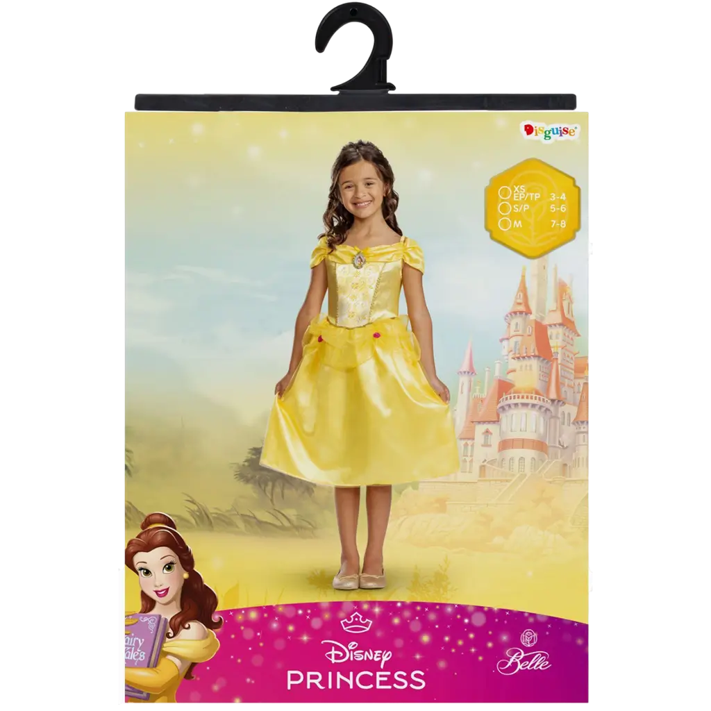 Disney™ Belle Kostüm Kind 7-8 Jahre - Prinzessinnenkostüm Die Schöne und das Biest