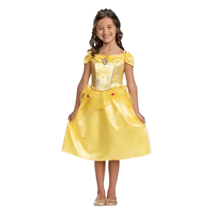 Disney™ Belle Kostüm Kind 7-8 Jahre - Prinzessinnenkostüm Die Schöne und das Biest