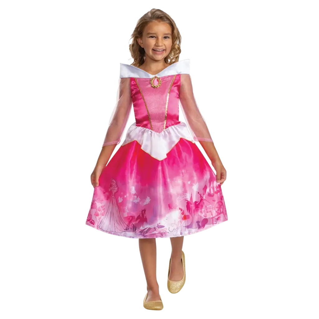 Disney™ Aurora Kostüm Kind 5-6 Jahre - Prinzessin Kostüm