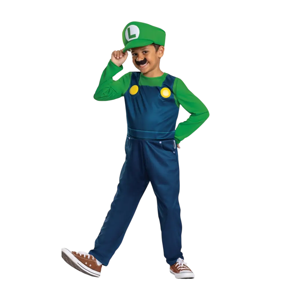 Luigi Super Mario™ Kinderkostüm 7-8 Jahre