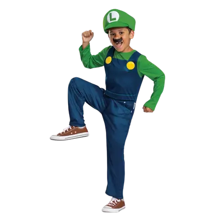 Luigi Super Mario™ Kinderkostüm 7-8 Jahre